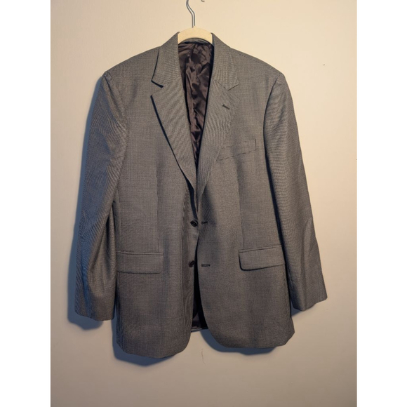 Men's Brooks Brothers Gray Black Houndstooth Sport Coat 40R - Picture 2 of 5